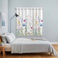 thumbnail image 4 of Spring Floral Kitchen Curtains 84 Inch Length, Colorful Botanical Wildflower Summer Grommet Top Bedroom Living Room Curtains, Light Filtering Cafe Curtain Drapes 2 Panels Set 104''x84'', 4 of 9