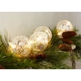 thumbnail image 2 of Home Seasonal Decorative 3.5" Ball Ornaments (Set Of 2 ) with Led Light String 4.5'L Glass, 2 of 3