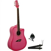 Kona Acoustic Guitar Pack, Pink