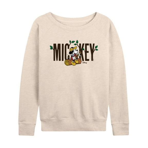 Disney - Mickey & Friends - Mickey Playing the Guitar - Women's Lightweight French Terry Long Sleeve Shirt