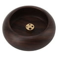 thumbnail image 1 of Solid Wood Incense Holder With Copper Incense Holes, Versatile For Sticks And Essential Oils, Round Design For Home Decor, Yoga, And Travel, 1 of 8