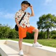 thumbnail image 5 of Dailycode Small Short Sleeve Button Down Shirts Mushroom Fallen Leaves Casual Shirt 3-10 Years, 5 of 9