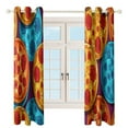 thumbnail image 3 of Fun Pizza Window Curtain Panels Grommet Blackout Curtains Blackout Curtains for Living Room, 3 of 7