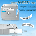 thumbnail image 3 of Isdotead 4-Pack Compatible Label Tape Replacement for Brother P Touch M Tape M-K231, 3 of 10