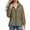 A Army Green, variant on Women Rain Coat Ndbuld Women's Waterproof Hooded Rain Jacket Lightweight Zip-Up Windbreaker With Pockets Dark Gray,S