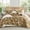 Brown, variant on Exclusivo Mezcla Floral Quilts Queen Size, White Queen Quilt Bedding Set with Cottagecore Garden Pattern, Reversible Lightweight Bedspreads Coverlets (92"x96")