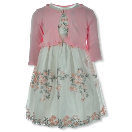 

Pink Butterfly Girls 2-Piece Bloom Dress Sweater Set Outfit - blush 3t (Toddler)