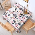 thumbnail image 2 of Pastel Halloween Pattern Square Tablecloth,Waterproof Square Table Cover,Wipeable Spillproof Washable Table Cover for Home Kitchen Party Decor 52"x52"(132x132cm), 2 of 6
