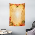 thumbnail image 1 of Harvest Tapestry, Striped Dotted Background and Vibrant Maple Aspen Oak Leaves Seasonal Nature, Wall Hanging for Bedroom Living Room Dorm Decor, 40W X 60L Inches, Red Green Orange, by Ambesonne, 1 of 2