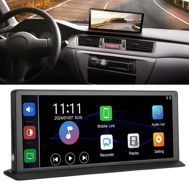 Radio De Coche Con Pantalla Táctil, , WiFi, Estéreo Portátil Para Coche, GPS, Seguimiento, Cámara De Salpicadero 4K, Función ADAS Para Vehículo