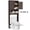 Black, variant on Over the Toilet Storage Cabinet - White Bathroom Shelf Organizer with Adjustable Shelf, Anti-Tip Device, Space-Saving Freestanding Design