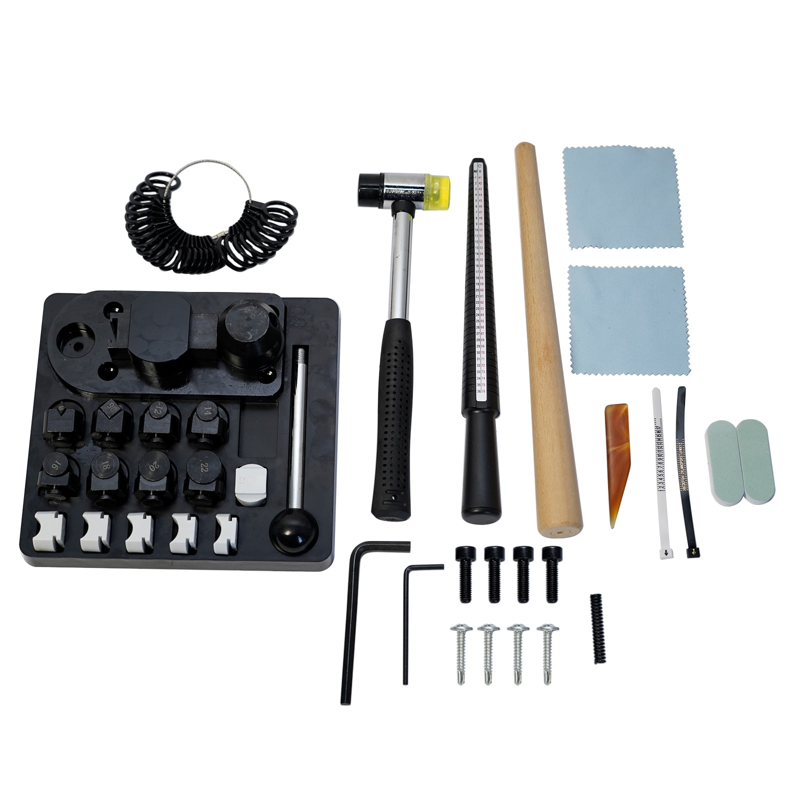 Ring Bending Tool, Ring Bending Machine Ring Bender Making Tool Kit Ring Bender with Nylon Dies Ring Making Tool, Ring Measurement Tool, Multi-Functional Ring Earring Bending Tool Jewelry Making Tool