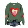 thumbnail image 2 of Yuyuzo Plus Size Womens Sweatshirts Valentines Day Fleece Lined Long Sleeve Shirts Loose Casual Fashion Pullover Tops, 2 of 6