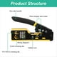 thumbnail image 4 of Kit de Crimpadora RJ45, Herramienta de Crimpado Cat6 de Paso para Conectores Cat5, Cat5e, Cat6 8P8C, Crimpadora Ethernet en ., 4 of 5
