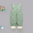 thumbnail image 4 of GYRATEDREAM Toddler Kids Baby Boy Girl Fleece Overalls Suspender Pants Solid Straps Trousers Halter Romper Jumpsuit Bottom Outfit for 6-12M Green, 4 of 5