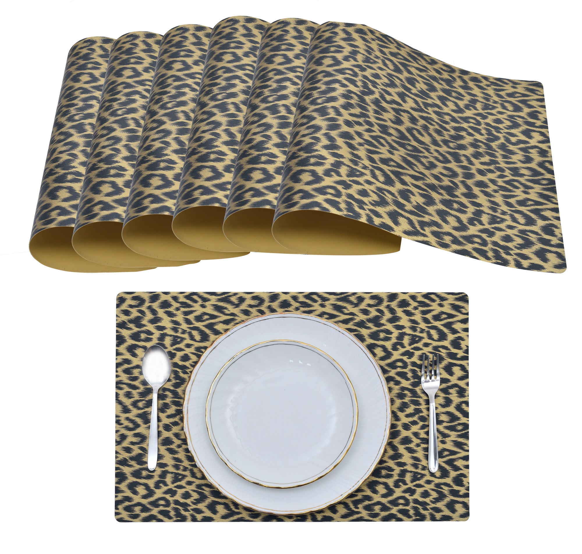 Decozen Placemats for Dining Table Coffee Table in High Grade PVC Material Heat Resistant