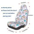 thumbnail image 3 of Fuzoiu Unicorn DoingYoga Print Elastic Car Seat Covers, Seat Cover Protector,Universal Fit Interior Covers for Most Cars,Washable Seat Cover Non Slip for SUV,Sedan,Van, 3 of 5