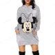 thumbnail image 4 of Sudadera con capucha pop coreana para mujer, estilo bohemio, con bolsillos grandes, informal, larga, a la moda, con estampado de Mickey Mouse de Disney, 4 of 5