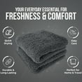 thumbnail image 4 of Dan River Washcloths pack of 12 High-Quality Soft Cotton Absorbent and Multipurpose Wash Clothes for Face & Body - Gray, 12x12in, 4 of 8