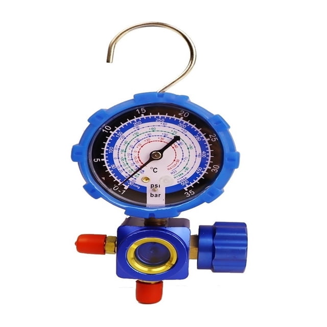Air Condition Gauge For R410A R22 R134a R404A Refrigerants Manifold Gauge Manometer Valve 800psi/500psi With Visual Mirror
