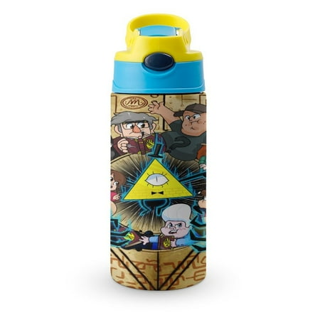 

Gravity Falls Small Water Bottle for Kid 12oz Insulated Bottles with Straw Lid Stainless Steel Tumbler Vacuum Cup Thermal Bottles