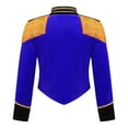 thumbnail image 2 of YiZYiF Kids Girls Circus Ringmaster Jacket Velvet Tassels Drummer Uniform Team Marching Band Costume Blue-A 6, 2 of 5