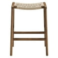 thumbnail image 5 of Modway Saoirse 26" Fabric & Wood Counter Stool in Natural/Walnut (Set of 2), 5 of 10