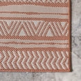 thumbnail image 6 of nuLOOM Abbey Tribal Striped Indoor/Outdoor Area Rug, 8' x 10', Rust, 6 of 9