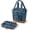 Ocean/Cognac, variant on CleverMade Tahoe Collapsible Cooler Bag, 18 Can Capacity, Dusty Teal Striped