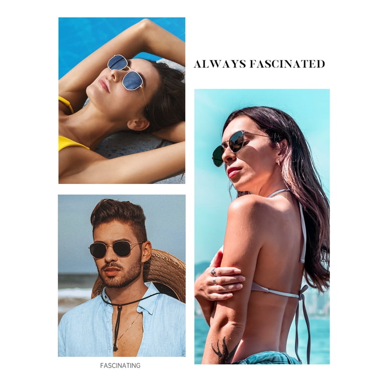 Polarized Sunglasses for Women and Men, Retro Hexagon Style  display picture 1