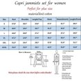 thumbnail image 5 of HAHDAXIA Womens Pajama Set Cotton Capri Pant Pyjama Short Sleeve Sleepwear Summer Pjs, 5 of 5