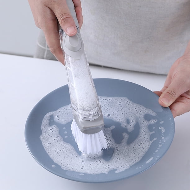 Cepillo para lavar platos, cepillo hidráulico de adición automática, cepillo de limpieza de cocina, cepillo hidráulico para ollas, eficiencia óptima