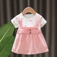 thumbnail image 1 of Robe d'Été Princesse pour Bébés Filles à Pois Manches Courtes Col Rond Tenue d'Été, 1 of 9