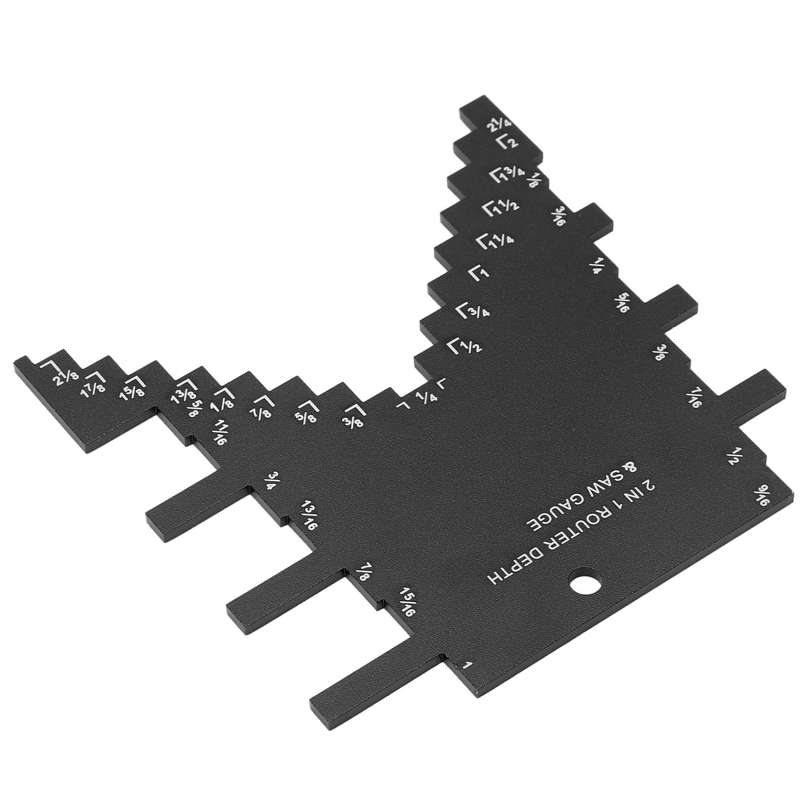 Table Saw Gauge, Markings Accurate 2 In 1 Aluminum Alloy Step Depth Gauge Practical For