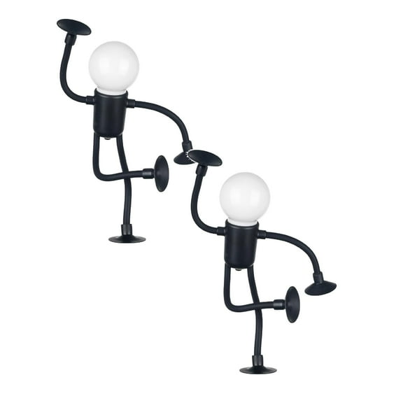 2Pcs Changeable Shape Funny Night Light Diy Shape Night Lights Suction Cup Bendable Desk Lamp Decompression Ornaments For Bedroom Hallway Kitchen Christmas Decorat Night Lights Home Decor