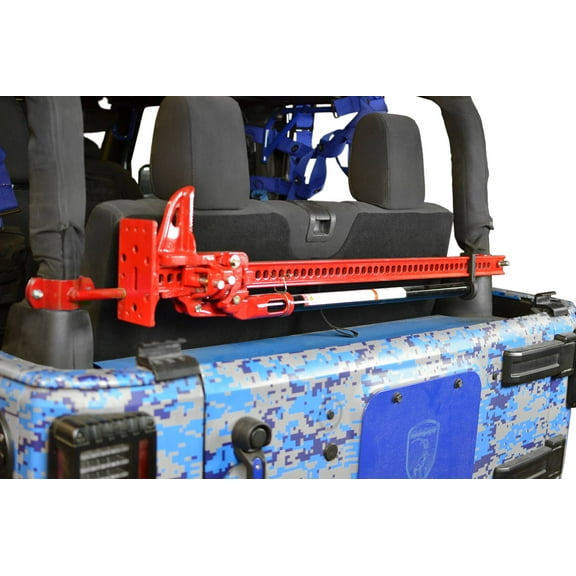 Steinjäger Recovery and Towing Wrangler JK 2007-2018 High Lift Jack Mount Roll Bar Mount, 2 Door Red Baron