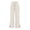 Beige, variant on Women's Wide Leg Pants, Elastic Drawstring Waist Casual Trousers with Split Hem, Trendy Athleisure Pants for Commuting, Daily Wear, and Relaxed Style-White