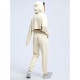 thumbnail image 3 of Women's Loose Hooded Sports Guard Fashion Running Solid Color Fitness Clothes Long-Sleeved Yoga Suit WERSEON Modelo, 3 of 6