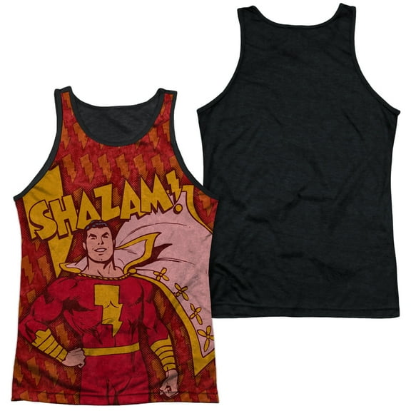 Dc - Shazam Bolts - Black Back Tank Top - Small