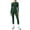 Dark Green, variant on Womens Two Piece Workout Sets Long Sleeve Slim Fit Top High Waisted Leggings Gym Yoga Pilates Outfits for Women