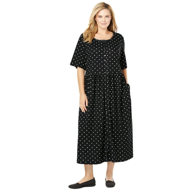 Woman Within - Woman Within Women's Plus Size Petite Button-Front ...