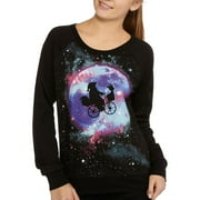 Juniors' Santa Sky Long Sleeve Graphic Tee
