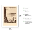 thumbnail image 2 of Moi Water Hawaii - Throw Net Fisherman - from Etchings and Drawings of Hawaiians - Vintage Drypoint Etching by John Melville Kelly c.1936 - Bamboo Fine Art 290gsm Paper Print (Unframed) 18x24in, 2 of 4