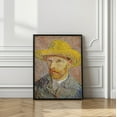 thumbnail image 3 of Self Portrait With Straw Hat Framed Art Modern Wall Decor, 3 of 15