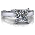 thumbnail image 1 of 2.00 Ct Brilliant Princess Cut Diamond Bridal Rings Solid 950 Platinum, 1 of 4