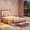 Pink with Drawer, variant on Twin Upholstered Bed Frame withCute Cat Headboard, Velvet Princess Platform Bed Frame with Sturdy Wood Slats Support, No Box Spring Needed, Blue