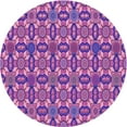 thumbnail image 1 of Ahgly Company Machine Washable Indoor Round Transitional Dark Magenta Purple Area Rugs, 8' Round, 1 of 7