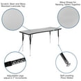 thumbnail image 5 of Emma + Oliver 86" Oval Wave Activity Table Set with 18" Student Stack Chairs, Grey/Black, 5 of 15
