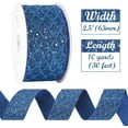 thumbnail image 3 of Glitter Wired Ribbon for Christmas Tree 2.5 inch 、Diamond Mesh Ribbon for Tree Decoration, Wreaths, Garland, Gift Wrapping, Large Bows Making, Home Decor -10 Yards, 3 of 7