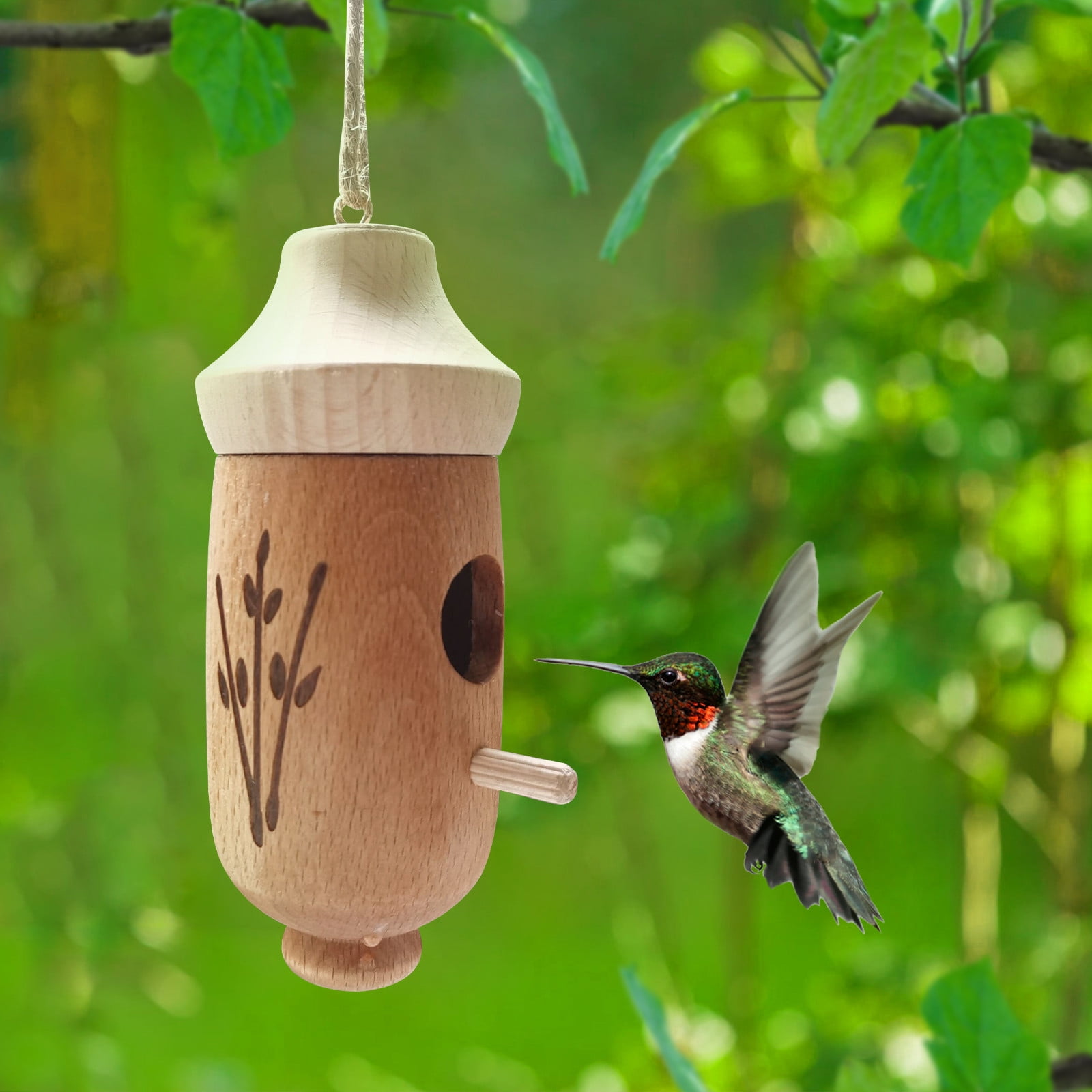 Hummingbird House 2022 New Wooden Hummingbird House For Outside 